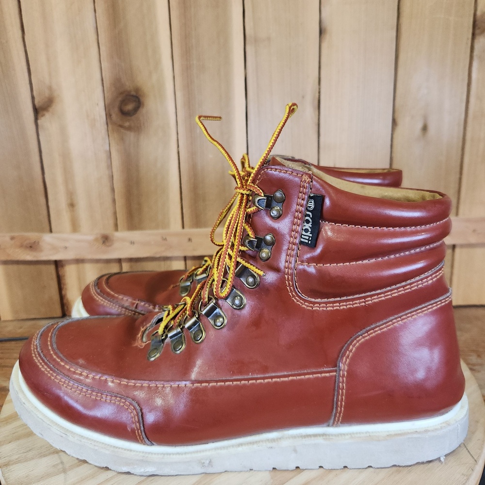 Radii FM1074 Matterhorn Brick Boots Mens 12 Brown Leather Ankle Combat Workwear